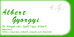 albert gyorgyi business card